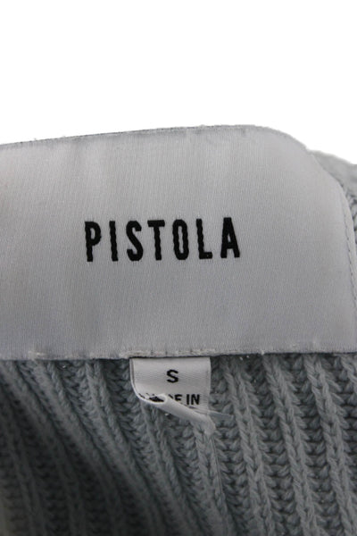 Pistola Unisex Pullover Sweater Gray 100% Cotton Crewneck Long Sleeve Size S