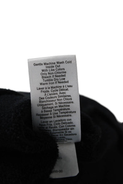 Nation LTD Womens Pullover Sweatshirt Black 100% Cotton Crew Neck Size S