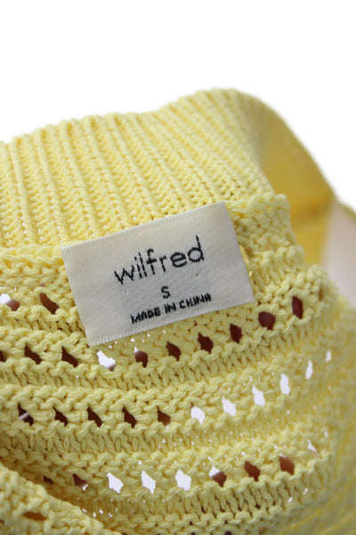 Wilfred Women Yellow Sleeveless Crewneck Tank 65% Rayon 35% Nylon Size S