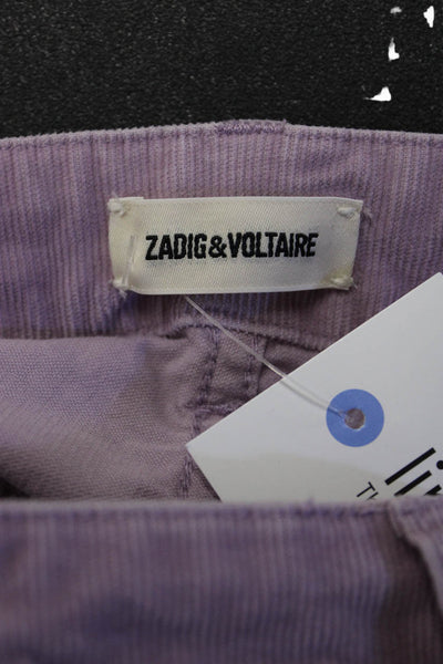 Zadig & Voltaire Womens Purple Designer Pants Size 42
