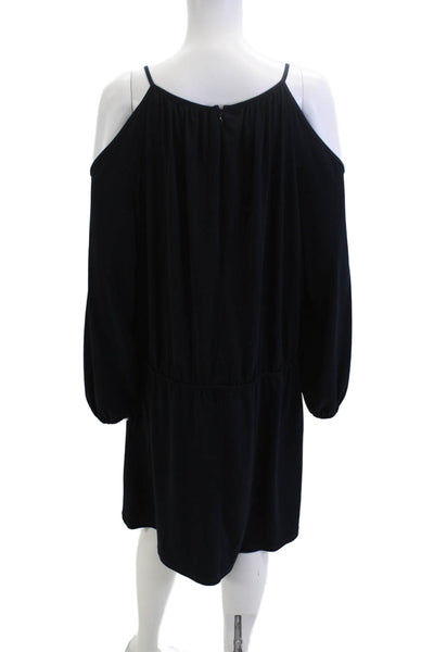 Michael Michael Kors Women Shift Dress Black Long Sleeve Knee Length Size XL