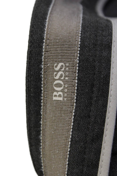 Boss Hugo Boss Mens Ankle Cropped Dress Pants Dark Gray Virgin Wool Size 32