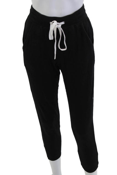 Splits59 Womens Black Modal Spandex Jogger Sweatpants Drawstring Size XS