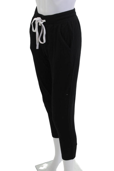 Splits59 Womens Black Modal Spandex Jogger Sweatpants Drawstring Size XS