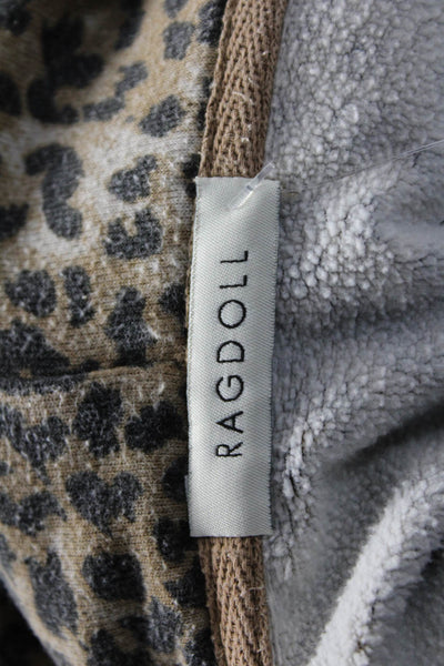 Ragdoll Womens Full-zip Animal Print Beige Hoodie Size XS