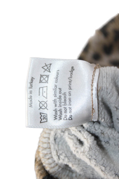 Ragdoll Womens Full-zip Animal Print Beige Hoodie Size XS