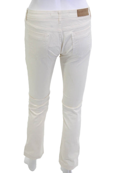 Victoria Beckham Women White Chino Pants Designer 28in Inseam Size 27