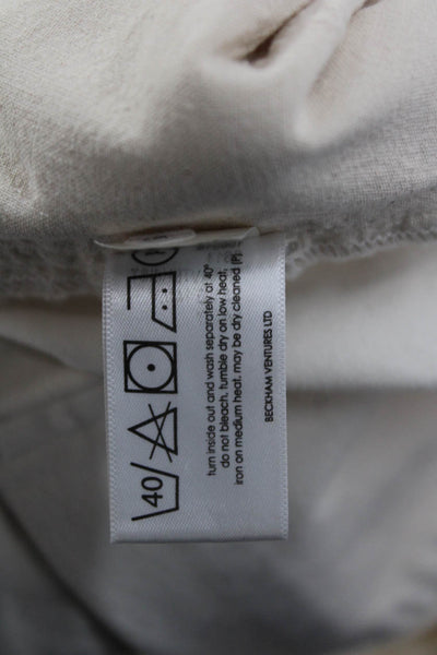 Victoria Beckham Women White Chino Pants Designer 28in Inseam Size 27