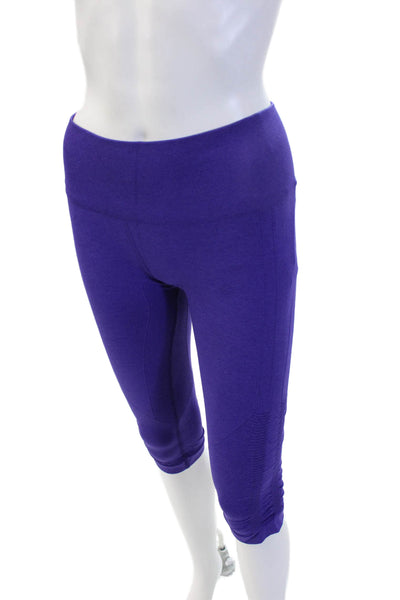 Lululemon Womens Capri Leggings Purple Nylon Size 8