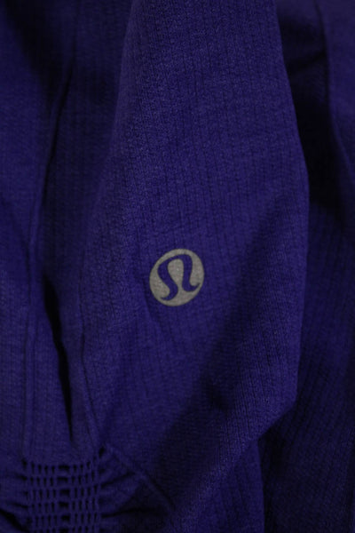 Lululemon Womens Capri Leggings Purple Nylon Size 8