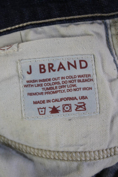 J Brand Womens Dark Blue Skinny Jeans Mid Rise Inseam 32 Size 28
