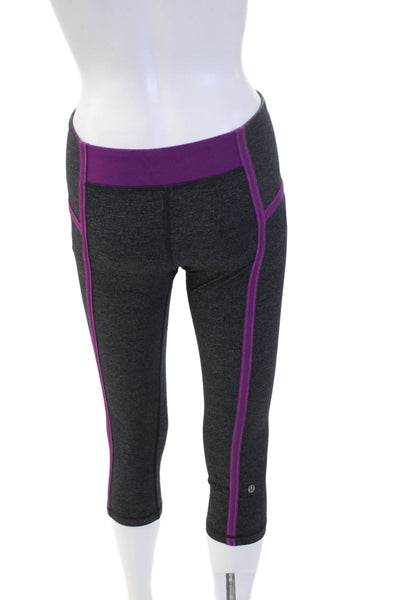 Lululemon Womens Cropped Dark Grey Leggings Size 6