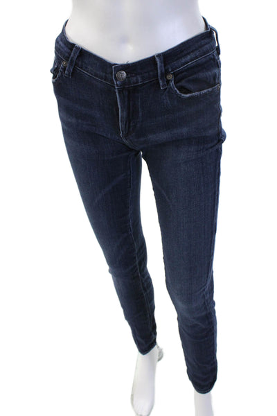 Citizens of Humanity Womens Skinny Jeans Dark Blue Button Mid Rise Size 28