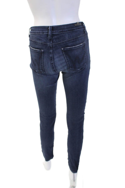 Citizens of Humanity Womens Skinny Jeans Dark Blue Button Mid Rise Size 28