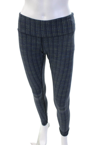 Lululemon Womens Ankle Jegging Dark Blue Herringbone Nylon Size 6