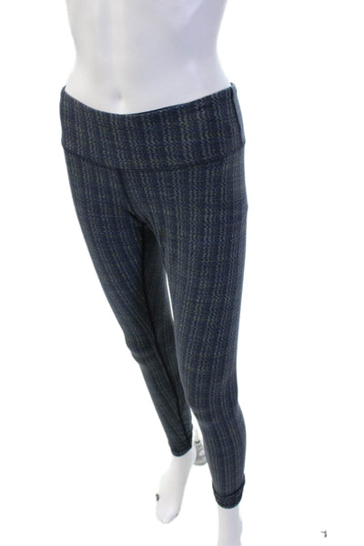 Lululemon Womens Ankle Jegging Dark Blue Herringbone Nylon Size 6