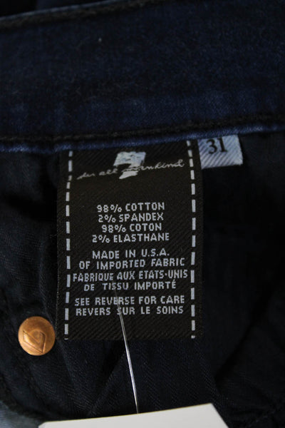7 For All Mankind Women Skinny Dark Blue Jeans Size 31
