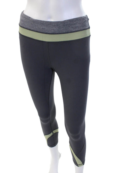 Lululemon Womens Cropped Ankle Leggings Dark Gray Nylon Size 6