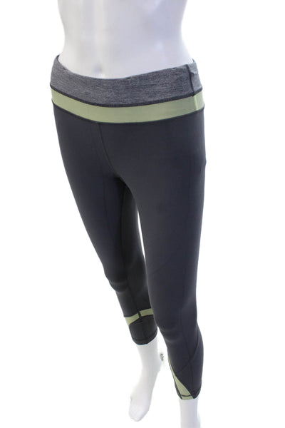 Lululemon Womens Cropped Ankle Leggings Dark Gray Nylon Size 6