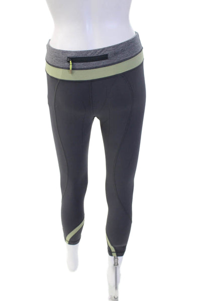 Lululemon Womens Cropped Ankle Leggings Dark Gray Nylon Size 6