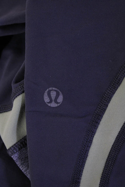 Lululemon Womens Cropped Ankle Leggings Dark Gray Nylon Size 6