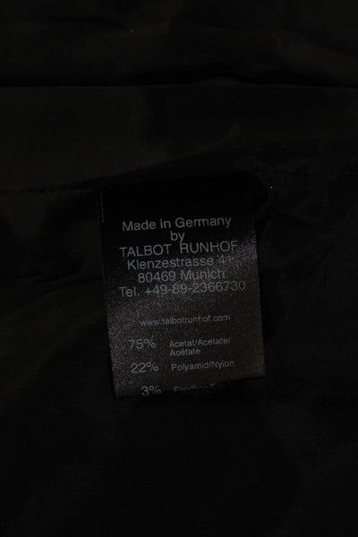 Talbot Runhof Women Bodycon Pencil Dress Beige Sleeveless Zip Size 4
