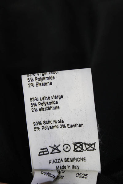 Piazza Sempione Women Sheath Dress Black Sleeveless Round Neck Wool Size 40