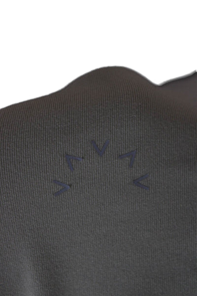 Varley Womens High Neck Stretch Knit Logo Back Sports Bra Brown Size XS