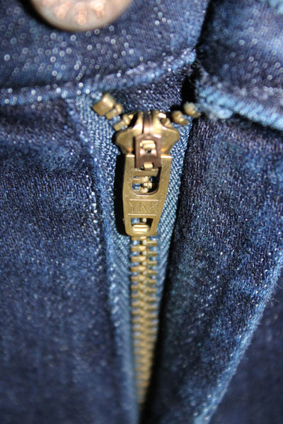 James Jeans Unisex Skinny Straight Dark Blue Low Rise Button Jeans Size 28