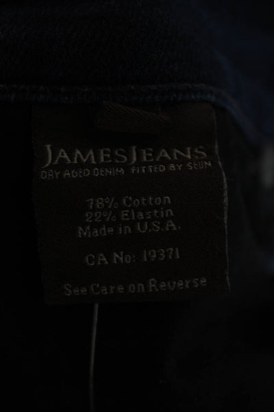 James Jeans Unisex Skinny Straight Dark Blue Low Rise Button Jeans Size 28