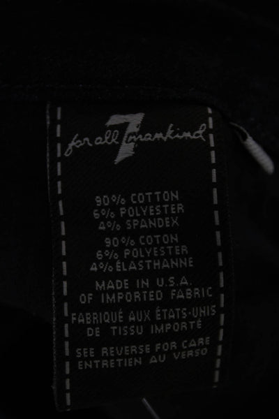 7 For All Mankind Womens Straight Jeans Dark Blue Mid Rise Size 30