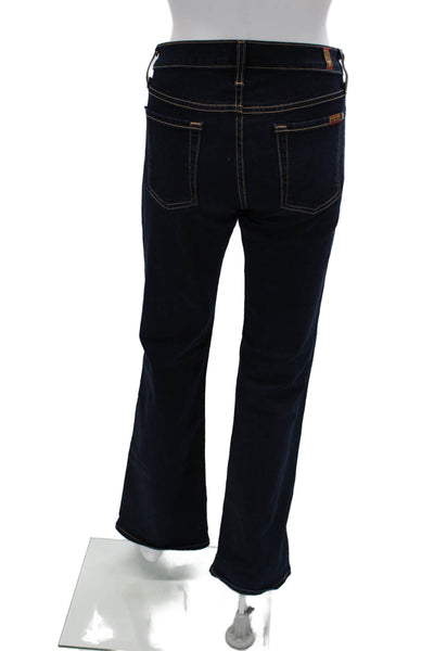 7 For All Mankind Womens Bootcut Jeans Dark Blue Denim Low Rise Size 30