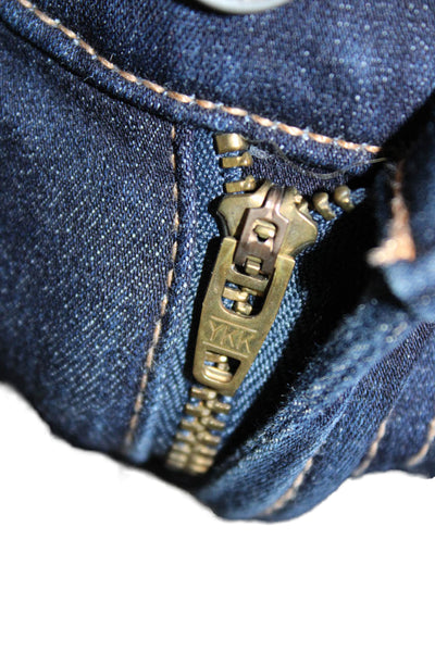 7 For All Mankind Womens Bootcut Jeans Dark Blue Denim Low Rise Size 30