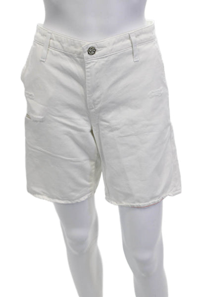 AG Adriano Goldschmied Mens Chino Shorts White 55% Supima Cotton Size 28
