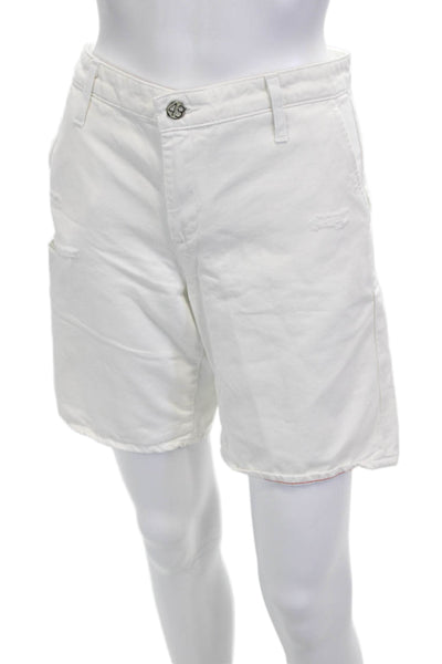 AG Adriano Goldschmied Mens Chino Shorts White 55% Supima Cotton Size 28