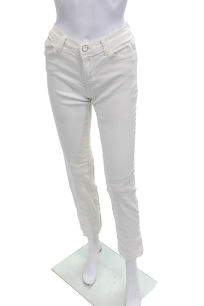 J Brand Women Ankle Cropped High Rise White Pants Size 27