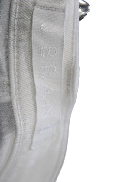 J Brand Women Ankle Cropped High Rise White Pants Size 27