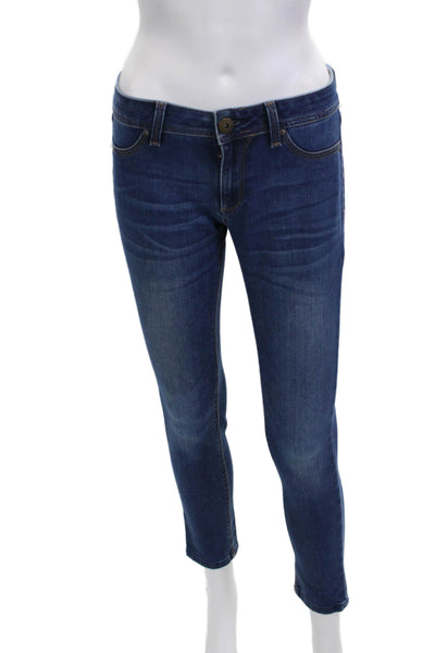 DL1961 Womens Dark Blue Ankle Skinny Jeans Mid Rise Button Fly Size 27