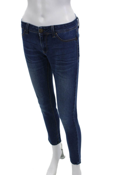 DL1961 Womens Dark Blue Ankle Skinny Jeans Mid Rise Button Fly Size 27
