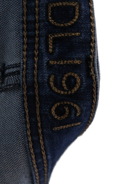 DL1961 Womens Dark Blue Ankle Skinny Jeans Mid Rise Button Fly Size 27