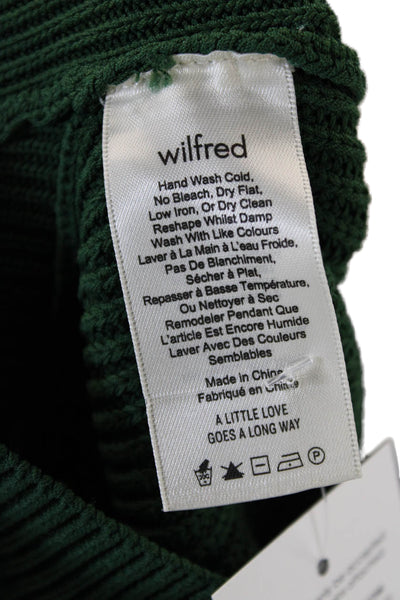 Wilfred Womens Cropped Tank Green Mock Neck Size S