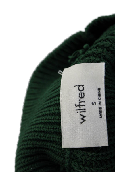 Wilfred Womens Cropped Tank Green Mock Neck Size S