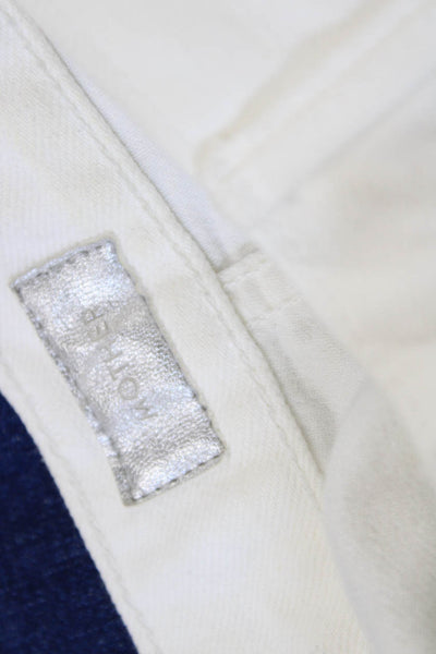 Mother Women Cropped Boyfriend Jeans White Size 26