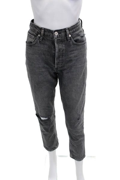 Citizens of Humanity Women Dark Gray Ankle Cropped Jeans Mid Rise Size 26