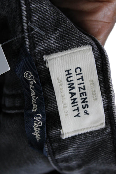 Citizens of Humanity Women Dark Gray Ankle Cropped Jeans Mid Rise Size 26
