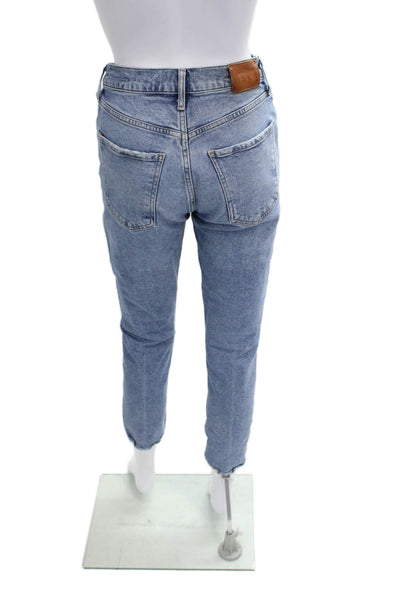 Citizens of Humanity Women Blue Cropped Ankle Mom Jeans Mid Rise Size 26