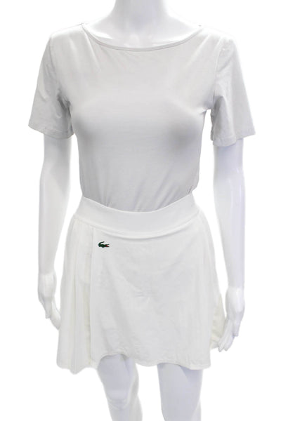 Lacoste Sport Womens Mini Pleated Skort White Size 34