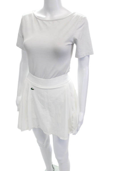 Lacoste Sport Womens Mini Pleated Skort White Size 34