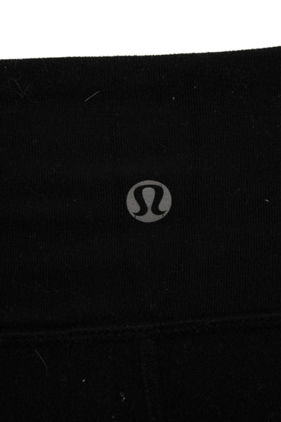 Lululemon Womens Capri Cropped Leggings Black Nylon Size 6