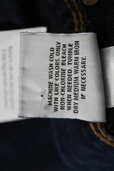 Hudson Womens Skinny Jeans Dark Blue Low Rise Button 30 Inseam Size 28